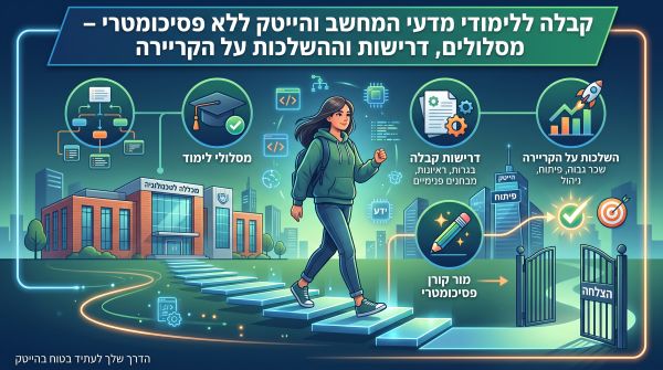 לימודים ללא פסיכומטרי